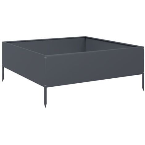 vidaXL Garden Raised Bed Anthracite 100x100x41 cm Steel