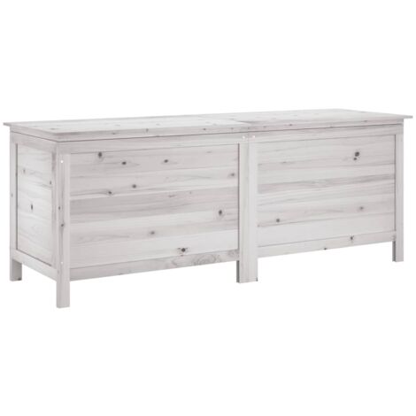 vidaXL Gartentruhe Weiß 150x50x56,5 cm Massivholz Tanne