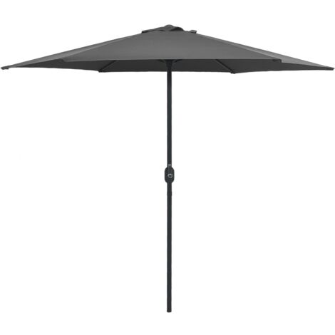 vidaXL Außenschirm und Mast aus Aluminium 270x246 cm Anthrazit