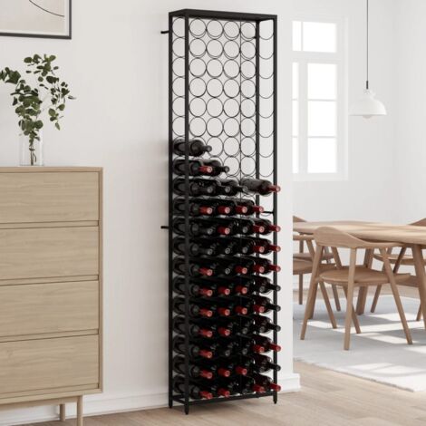Weinregal für 95 Flaschen Schwarz 54x18x200 cm Schmiedeeisen vidaXL