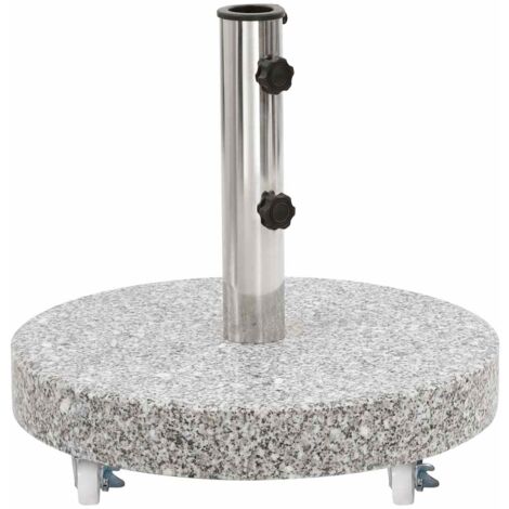Sonnenschirmständer Granit 30 kg Rund Grau vidaXL285474