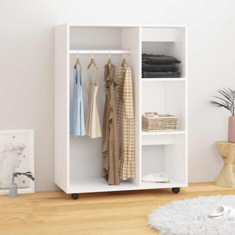 vidaXL Garderobe Weiß 80x40x110 cm Ingenieurholz