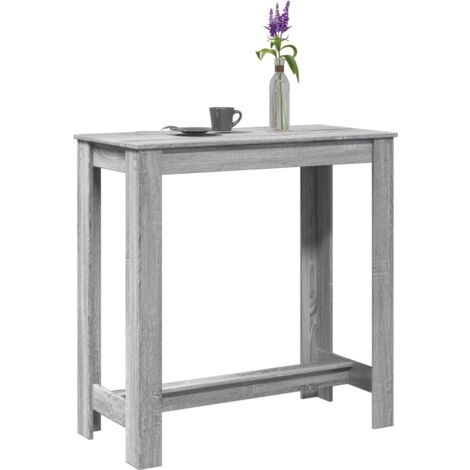 vidaXL Bartisch Grau Sonoma 102x50x103,5 cm Holzwerkstoff