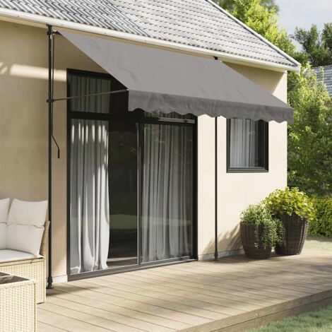 vidaXL  Manual Retractable Awning  Anthracite