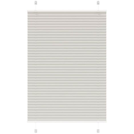 vidaXL Pleated Blind Light Grey 95x150 cm Fabric Width 94,4 cm Polyester