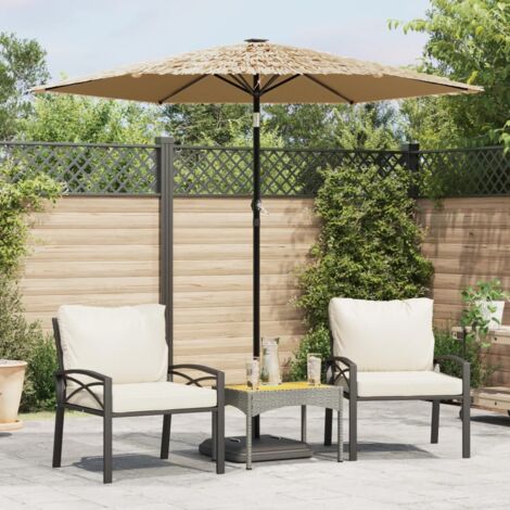Gartenparasol mit braunem Stahlmast 223x223x213 cm
