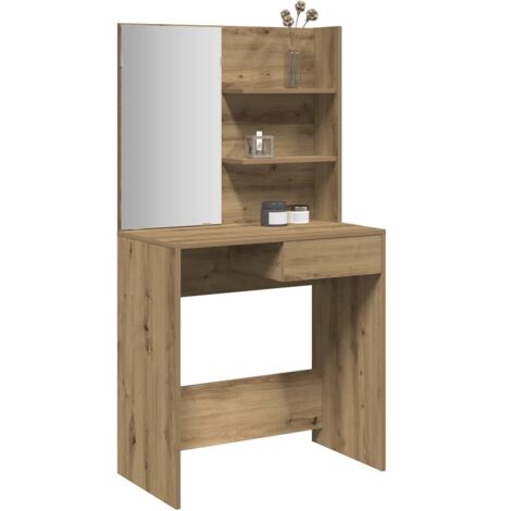 vidaXL Dressing Table with Mirror Artisan Oak 74,5x40x141 cm