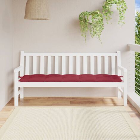 vidaXL Gartenbankkissen Bordeauxrot 180x50x7 cm