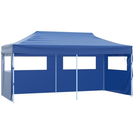 Faltbare Empfangszelt blau 3 x 6 m