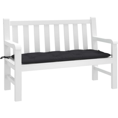 Gartenbank-Auflage Schwarz 120x50x7 cm Oxford-Gewebe vidaXL