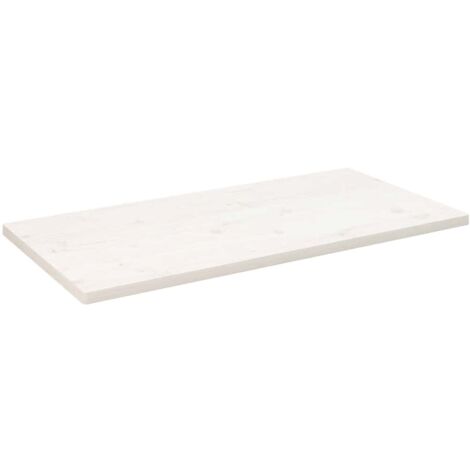 vidaXL Tischplatte weiß 100x50x2,5 cm aus massivem Kiefernholz