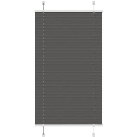 vidaXL Plissee Schwarz 75x150 cm Stoffbreite 74,4 cm Polyester