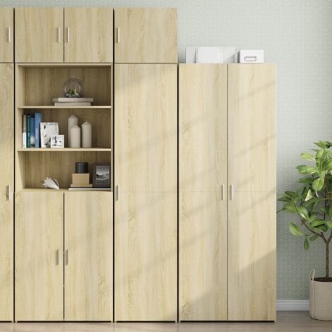 vidaXL Slim Storage Cabinet Sonoma Oak 45x42,5x225 cm Engineered Wood