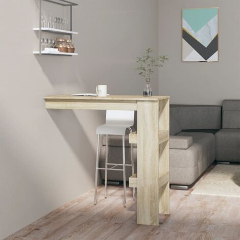vidaXL Wall Bar Table Sonoma Oak 102x45x103,5 cm Engineered Wood