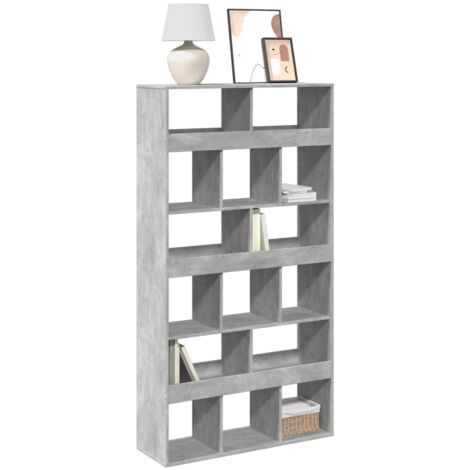 vidaXL Bookcase Concrete Grey 100x33x187,5 cm Engineered Wood