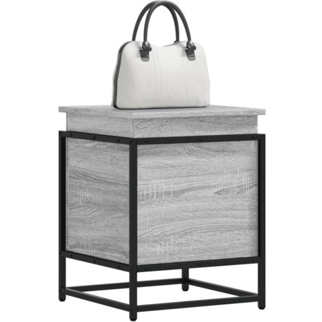 vidaXL Aufbewahrungsbox mit Deckel Grau Sonoma 40x40x51,5 cm