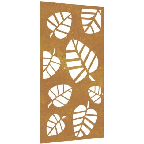 Garten-Wanddeko 105x55 cm Cortenstahl Blatt-Design vidaXL