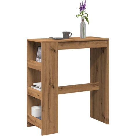 vidaXL Bartisch mit Regal Artisan-Eiche 90x40x103,5 cm Holzwerkstoff