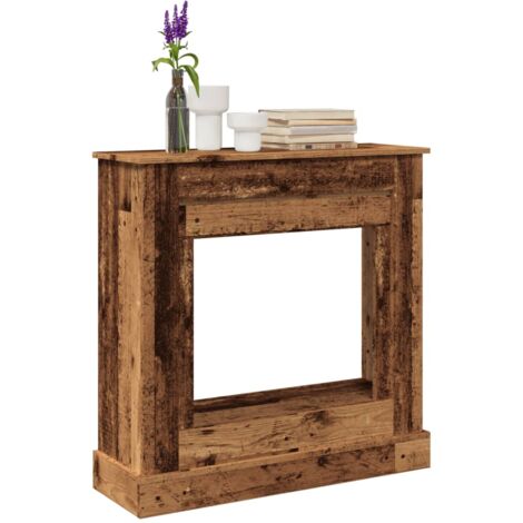 vidaXL Kaminumrandung Altholz-Optik 90x30x90 cm Holzwerkstoff