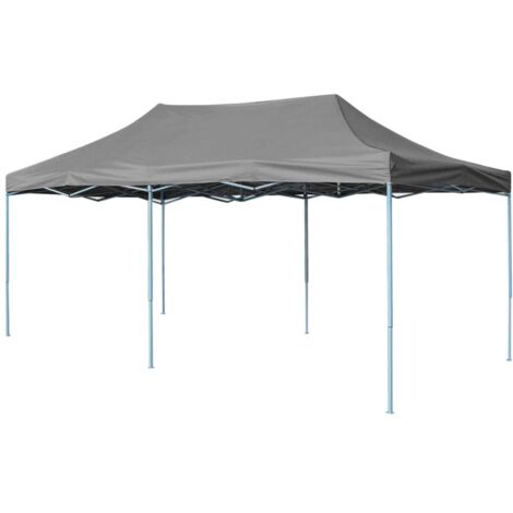 vidaXL Gazebos Anthracite with Blue Frame Oxford Fabric
