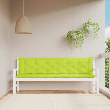 Gartenbankkissen Set von 2 leuchtend grün Oxford-Gewebe