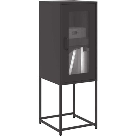vidaXL Sideboard Schwarz 36x39x107 cm Kaltgewalzter Stahl (1/5)