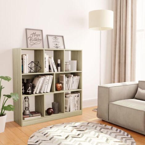 vidaXL Book Cabinet Sonoma Oak 97,5x29,5x100 cm Engineered Wood