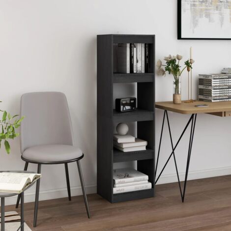 vidaXL Book Cabinet Room Divider Grey 40x30x135,5 cm Solid Wood Pine