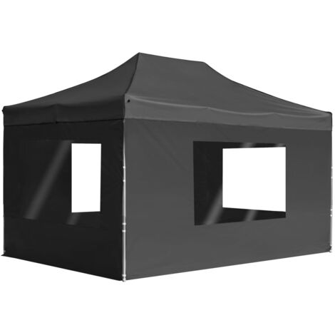 vidaXL Professional Folding Party Tent with Walls Aluminium 4,5x3 m Anthracite
