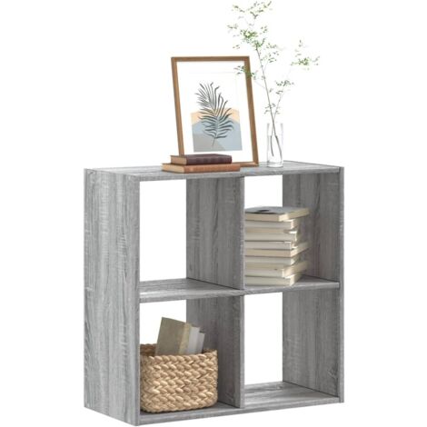 vidaXL Bookcase Grey Sonoma 68.5x32x68.5 cm Engineered Wood