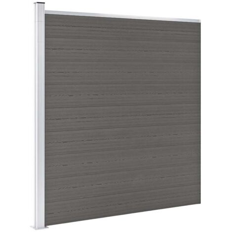 vidaXL Gartenzaun WPC 175x186 cm Grau