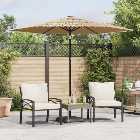 vidaXL Gartenpavillon mit braunem Stahlmast 268x268x226 cm
