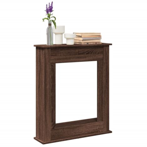 vidaXL Fireplace Surround Brown Oak 75x20x87,5 cm Engineered Wood