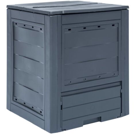 vidaXL Kompostbehälter Garten Grau 60x60x73 cm 260 L