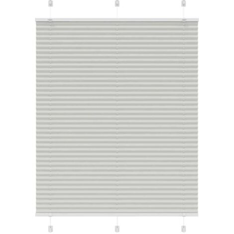 vidaXL Pleated Blind Light Grey 110x150 cm Fabric Width 109,4 cm Polyester