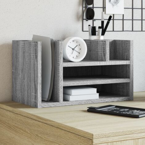 vidaXL Desk Organiser Grey Sonoma 44,5x24x25 cm Engineered Wood