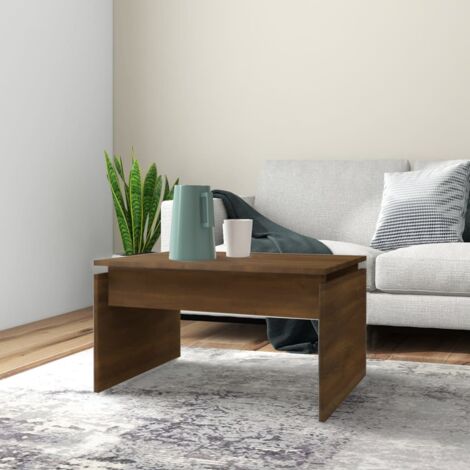 vidaXL Couchtisch Eiche Braun 68x50x38 cm Ingenieurholz
