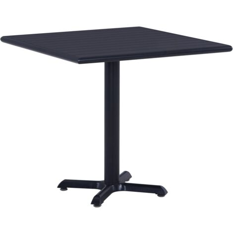 vidaXL Gartentisch Schwarz 80x80x75 cm