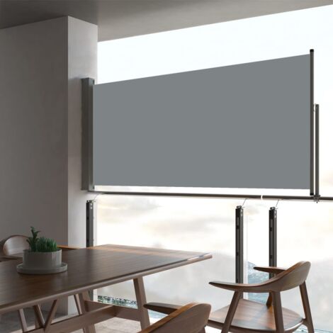 Ausziehbare Seitenmarkise 60×300 cm Grau vidaXL