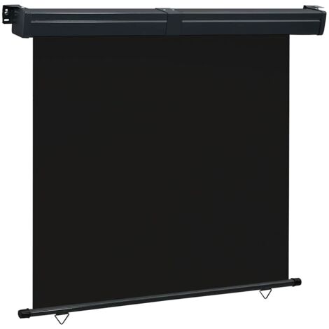 vidaXL Balcony Side Awning 175x250 cm Black