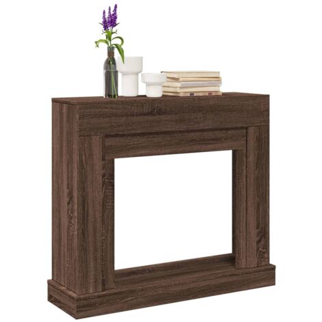 vidaXL Kaminumrandung Braun Eichen-Optik 100x30x87,5 cm Holzwerkstoff