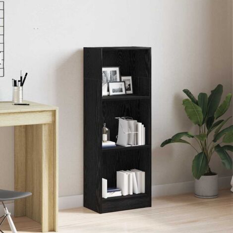 vidaXL Bücherregal Schwarz Eichen-Optik 40x24x109 cm Holzwerkstoff