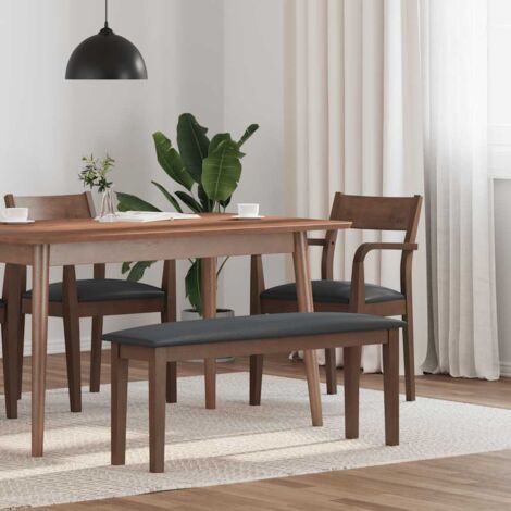 Bank 110 cm Braun Massivholz Gummibaum vidaXL513360