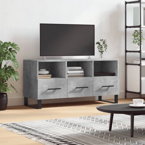 vidaXL TV Cabinet Concrete Grey 102x36x50 cm Engineered Wood (1/5)