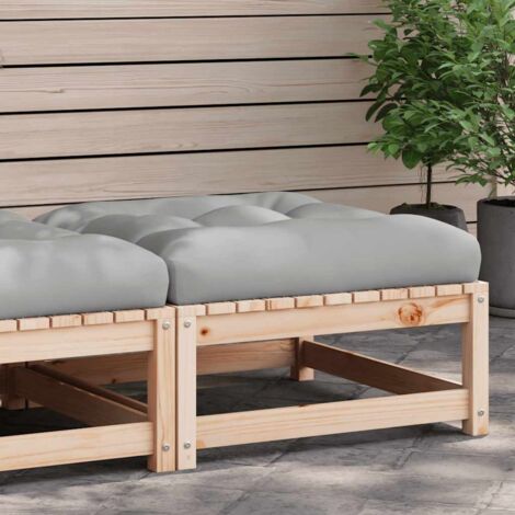 Gartenhocker mit Kissen Massivholz Kiefer vidaXL149584