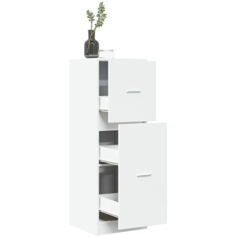 vidaXL Apothekerschrank Weiß 40x41x118 cm Holzwerkstoff