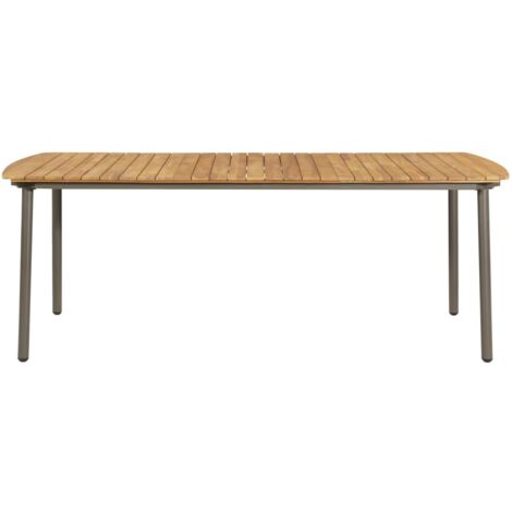 vidaXL Gartentisch 200x100x72 cm Massivholz Akazie und Stahl