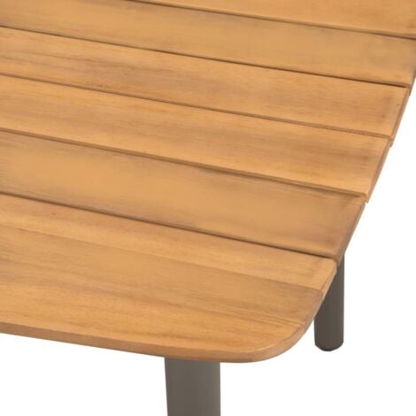 vidaXL Gartentisch 200x100x72 cm Massivholz Akazie und Stahl