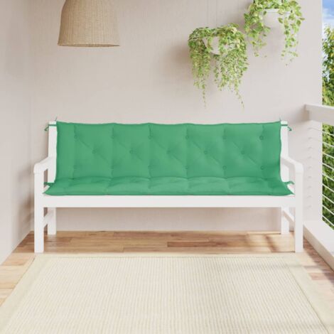 Gartenbank-Auflagen 2 Stk. Grün 180x50x7 cm Oxford-Gewebe vidaXL