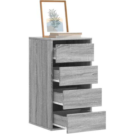 Eckkommode Sonoma Grau 40x41x76 cm aus Holzwerkstoff